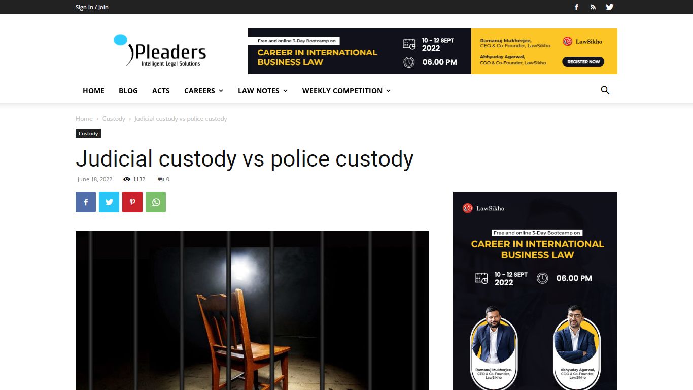 Judicial custody vs police custody - iPleaders