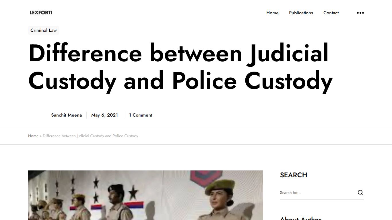 Difference between Judicial Custody and Police Custody